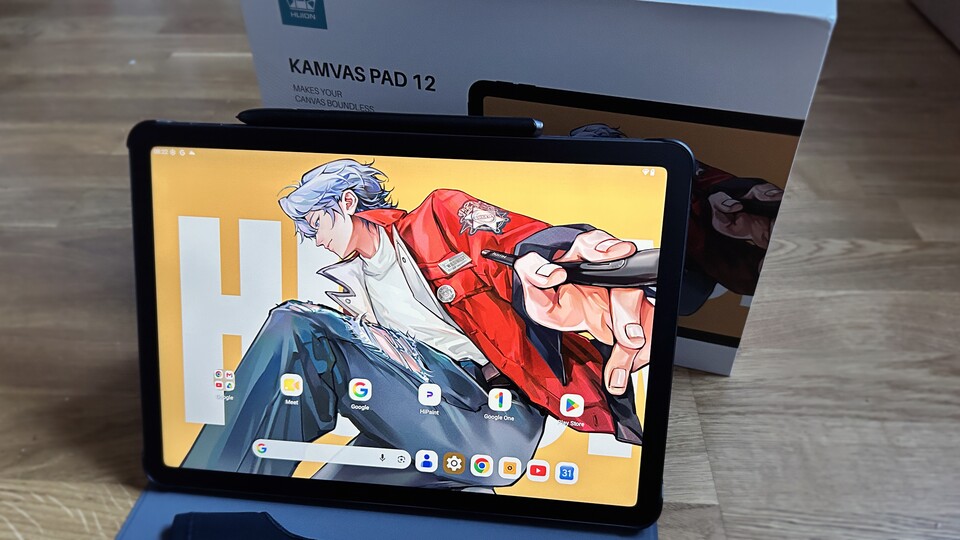 Das Huion Kamvas Pad 12 ist ein Android-Tablet, das mit klassischen Android-Apps und Zeichenprogrammen vorinstalliert ausgeliefert wird.