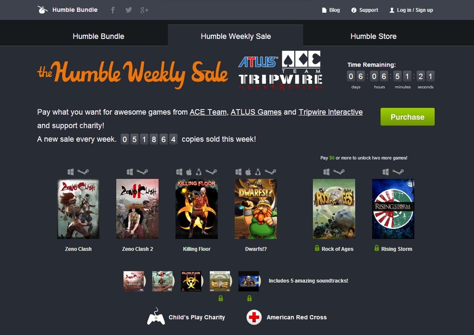Der neue »Humble Weekly Sale« mit Spielen von Tripwire und Atlus.
