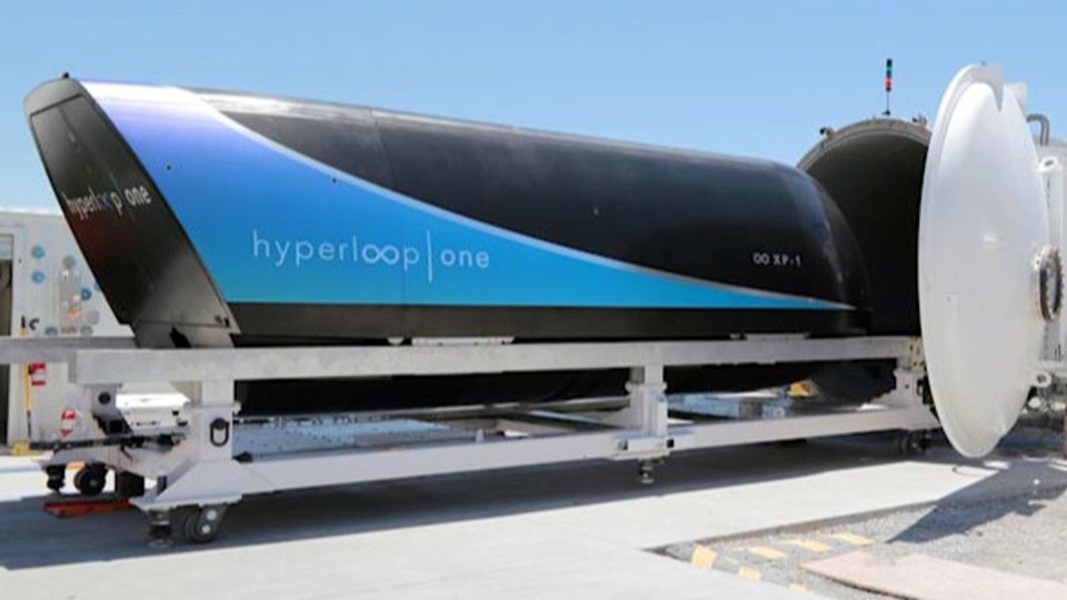 The Hyperloop trains come back in the box.  (Image: Hyperloop One)