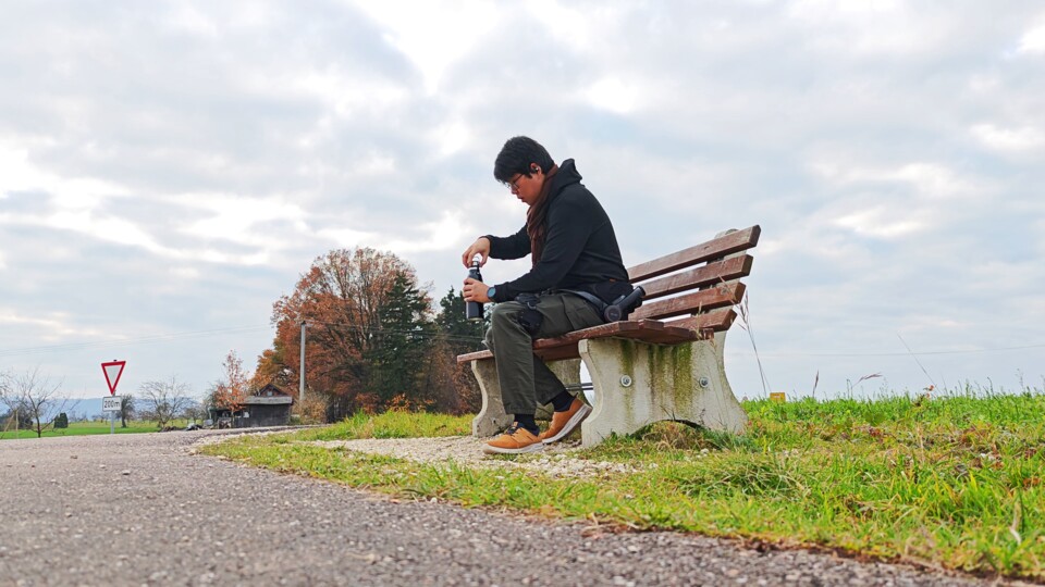 Nach einer kurzen Pause mit Wasser und schöner Aussicht ging es weiter. Heubach war nur noch etwa 3 Kilometer entfernt. (Bildquelle: Duy Linh DinhGameStar Tech)
