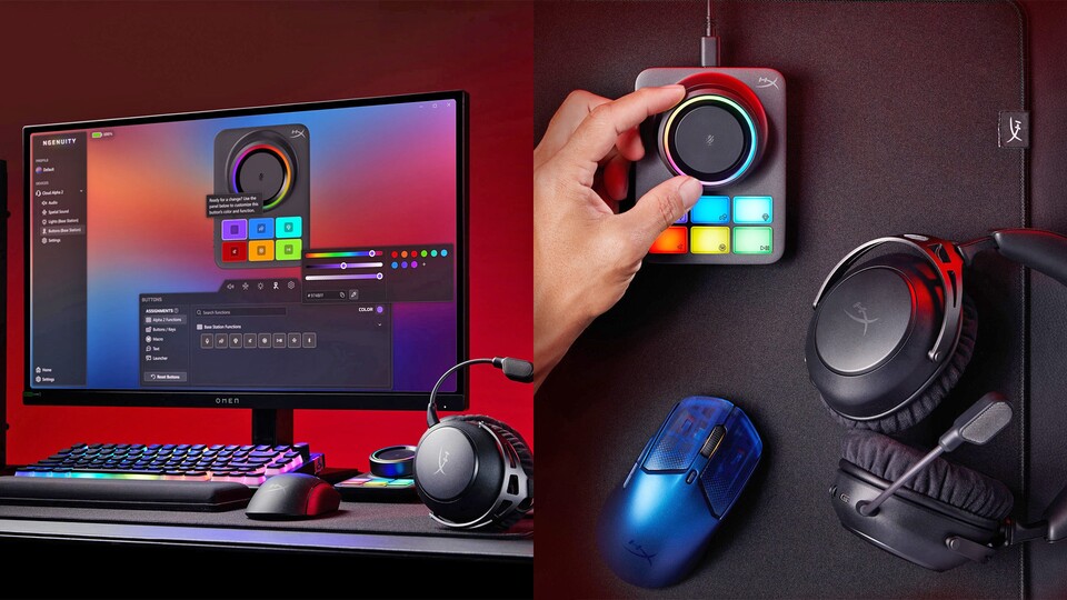 Neben Soundeinstellungen, könnt ihr über die NGENUITY-App auch die Farben und Tasten des USB-Audiocontrollers anpassen.