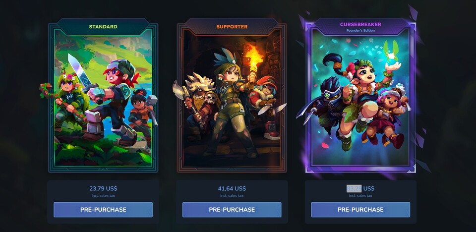 Hytale könnt ihr in drei Versionen kaufen, die günstigsyte kostet etwas über 20 Euro.