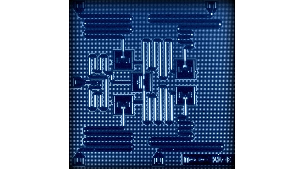 Diagramm von IBMs Quanten Computer mit fünf Qbits. (Bild: IBM Research/CC BY-ND 2.0)