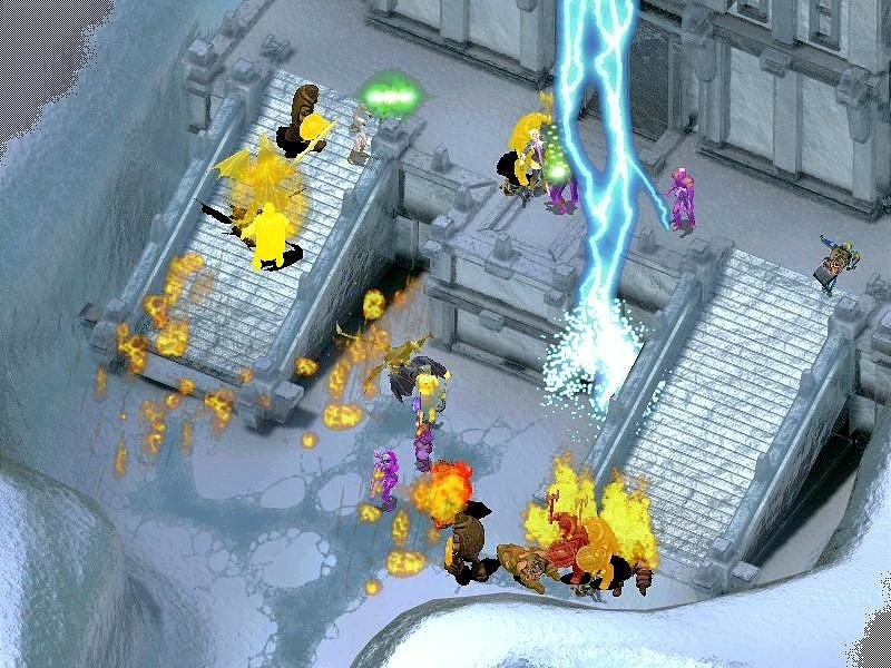 Die alten 2D-Rollenspiele mit Infinity Engine (etwa Icewind Dale 2) boten taktisch herausfordernde und für die Verhältnisse der Iso-Perspektive durchaus spektakuläre Kämpfe.