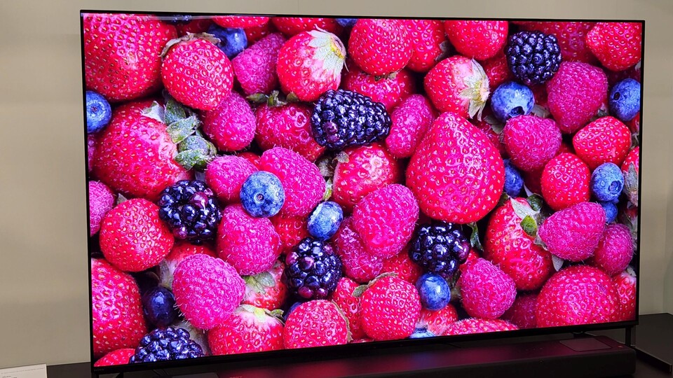 Alles so schön bunt hier: Der A95L zaubert tolle Farbe auf den Bildschirmn und ist für einen OLED ausgesprochen hell.