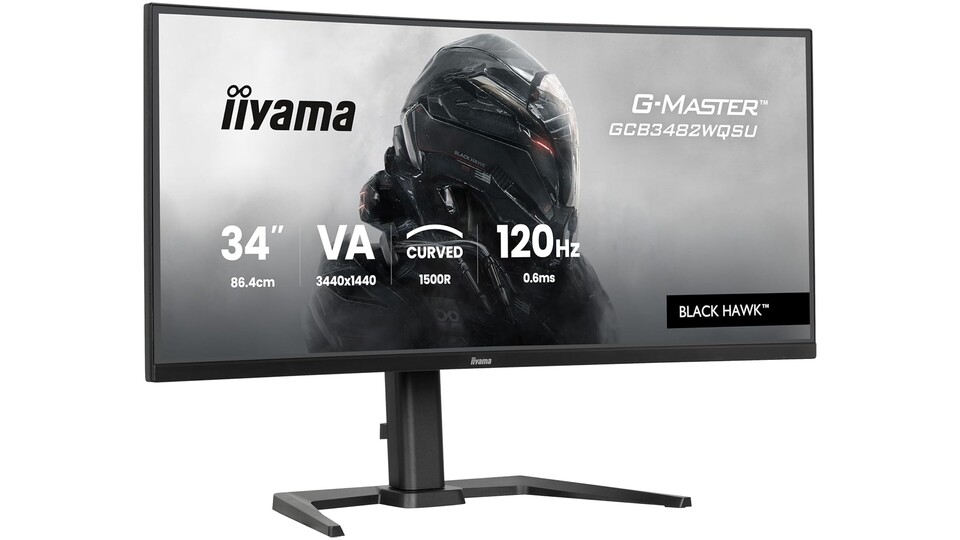 Maximale Immersion: Der iiyama G-Master Black Hawk bietet mit seiner 1500R-Krümmung und 34 Zoll Ultrawide-Display ein wahrhaft grandioses Sichtfeld, das euch komplett ins Spiel zieht.