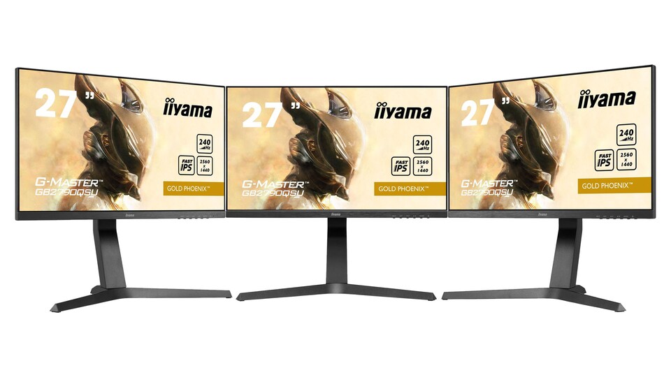 Schmale Bildschirmränder ermöglichen ein elegantes Multi-Monitor-Setup.