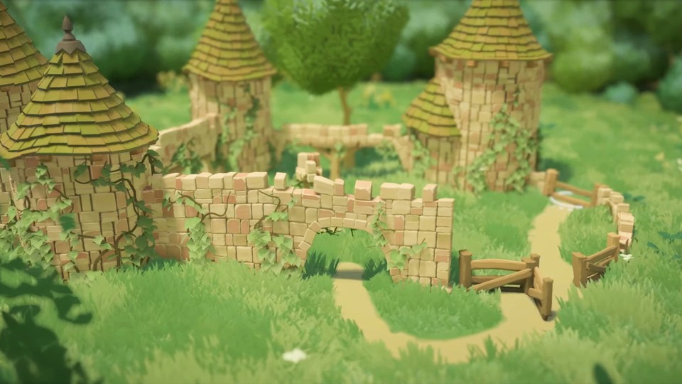 Im Aufbauspiel Tiny Glade könnt ihr die Burg eurer Träume errichten