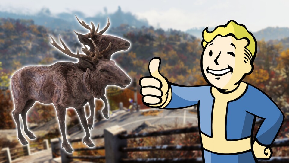 In Fallout 76 wartet ein Rad-Hirsch darauf, euch einen Gefallen zu tun.