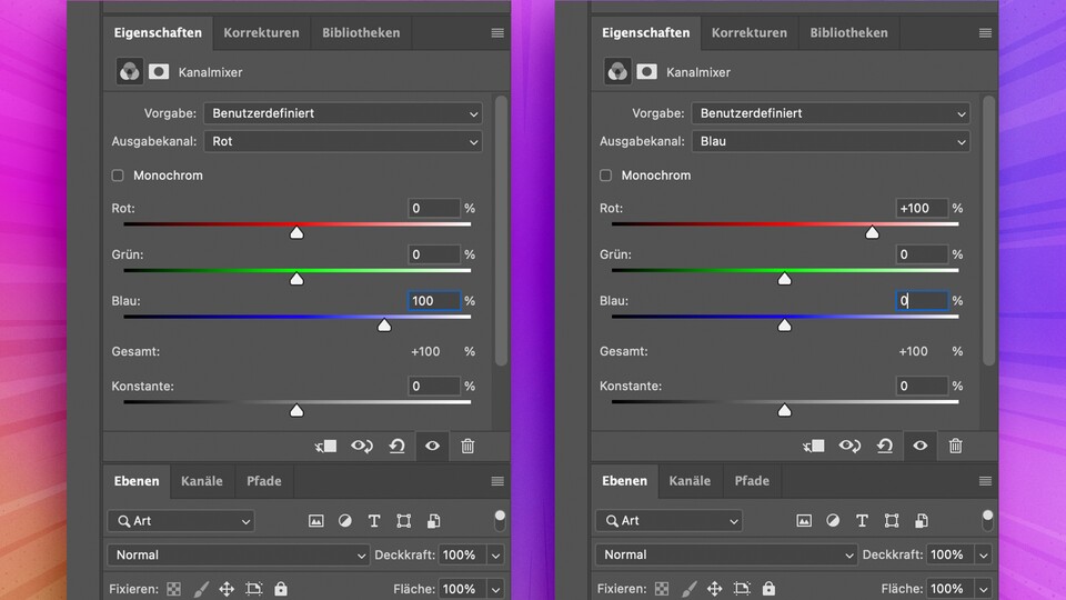 Der Rotstich der Infrarotbilder lässt sich mit einem Bildbearbeitungsprogramm wie Photoshop einfach entfernen. (Bildquelle: GameStar Tech)