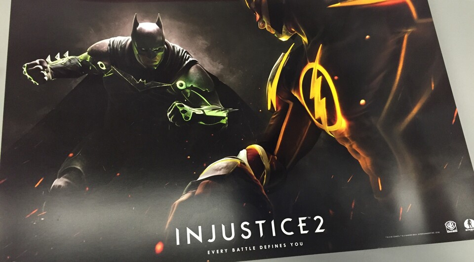 Auf der E3 scheint und die Bekanntgabe von Injustice 2 bevor zu stehen. Ein geleaktes Poster zeigt Batman im Kampf mit Flash und einem enstprechendem Logo.