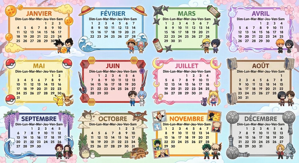 Bei »Août« und »Décembre« kommen am Rand jeweils die selben Symbole vor, doch sie sehen immer minimal anders aus. (Bildquelle: Reddit rGemini)