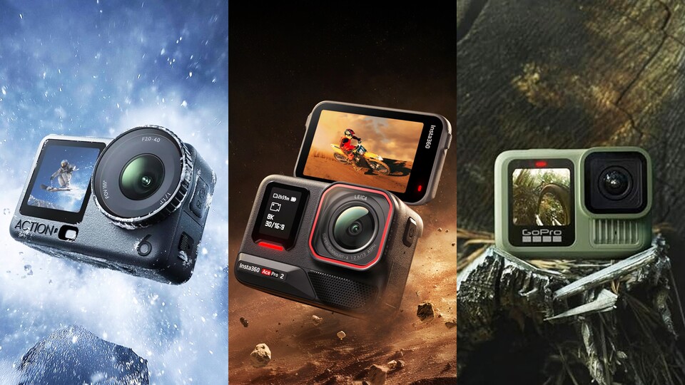Gleiche Produktkategorie, unterschiedliche Spezialgebiete: DJI, Insta360 und GoPro liefern richtig starke Geräte.