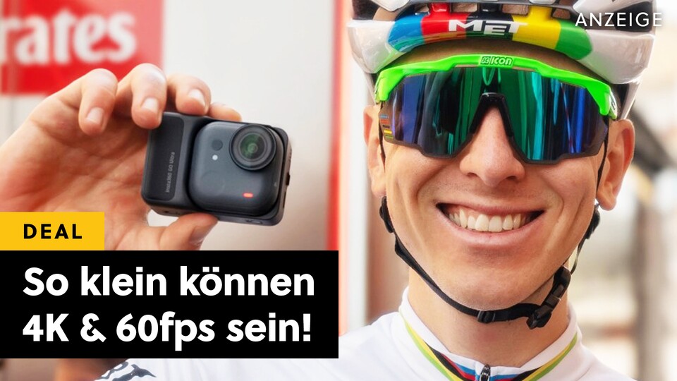 Auch Profis wie Tadej Pogačar setzen auf Insta360 und mit der GO Ultra sind Sportaufnahmen ganz einfach!