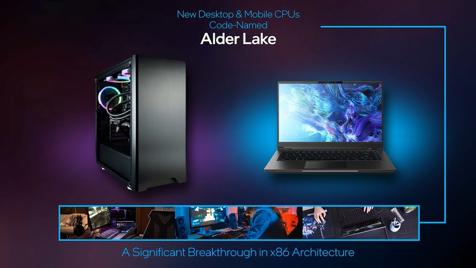 Mit Alder Lake verabschiedet sich Intel vom 14-Nanometer-Verfahren und der Skylake-Architektur.