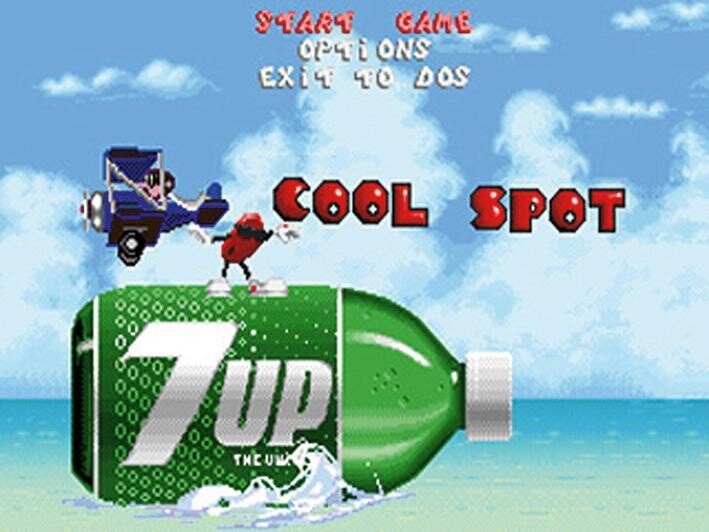 Eines der ersten bekannten Werbespiele: Cool Spot für die Getränkemarke 7-Up.