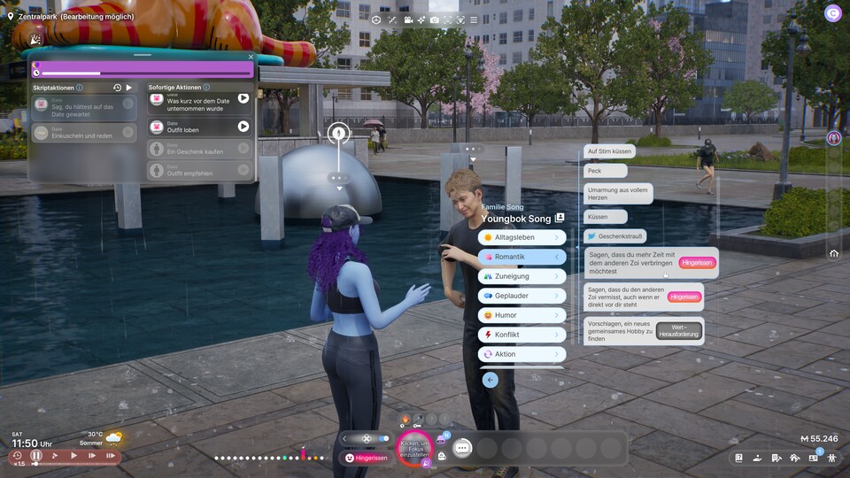 Auch mit der Mod müsst ihr euer Date erstmal bezaubern.