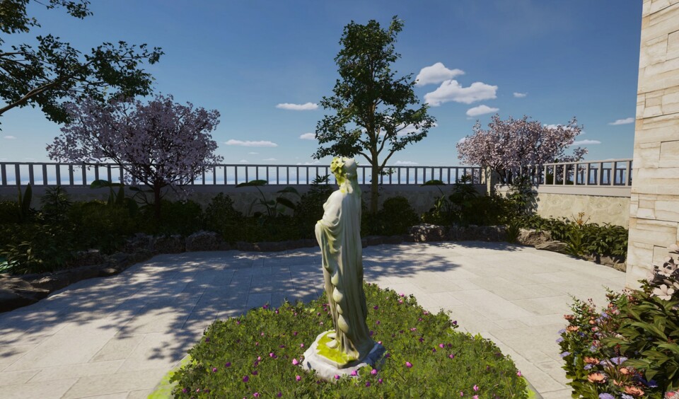 Warum nicht einfach einen Schlosspark ans Einfamilienhaus bauen? Quelle: Nexusmods