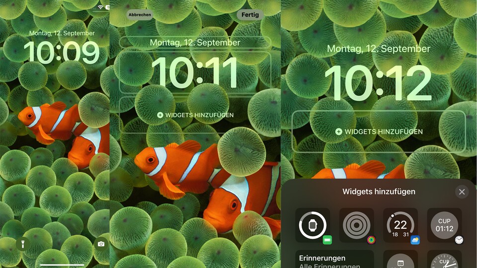 Den Lockscreen könnt ihr bereits unter iOS 16 mit vielen Gestalungsmöglichkeiten anpassen.