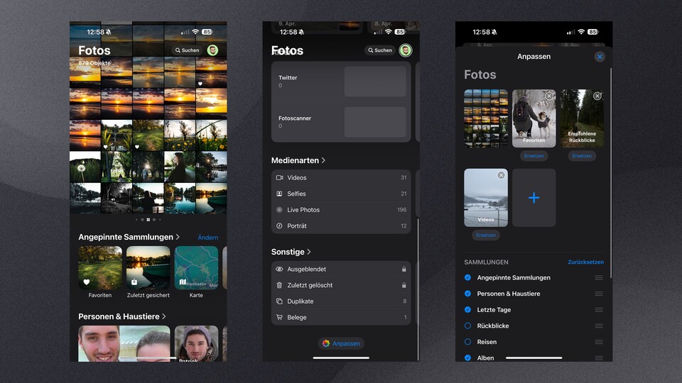 Personalisierung ist der rote Faden von iOS 18. Die Fotos-App ist ein Teil davon.