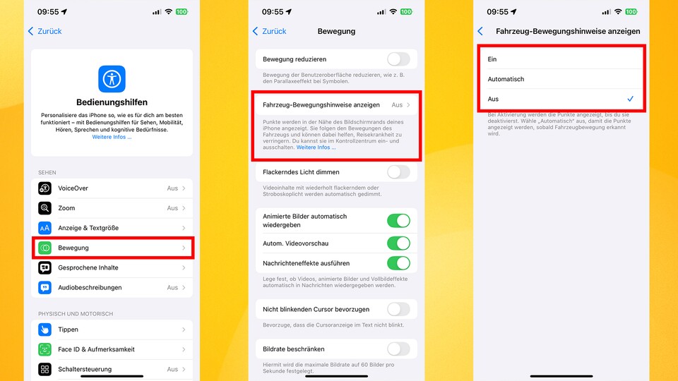Auf iPhones findet ihr die Funktion in den Einstellungen. (Bildquelle: Marinus MartinGameStar Tech)