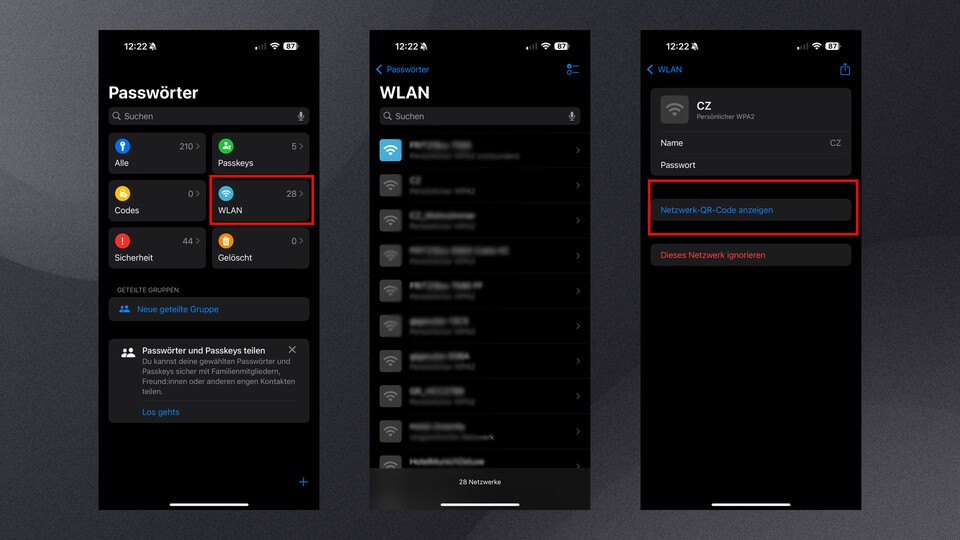 WLAN-Kennwörter teilen war nie einfacher.