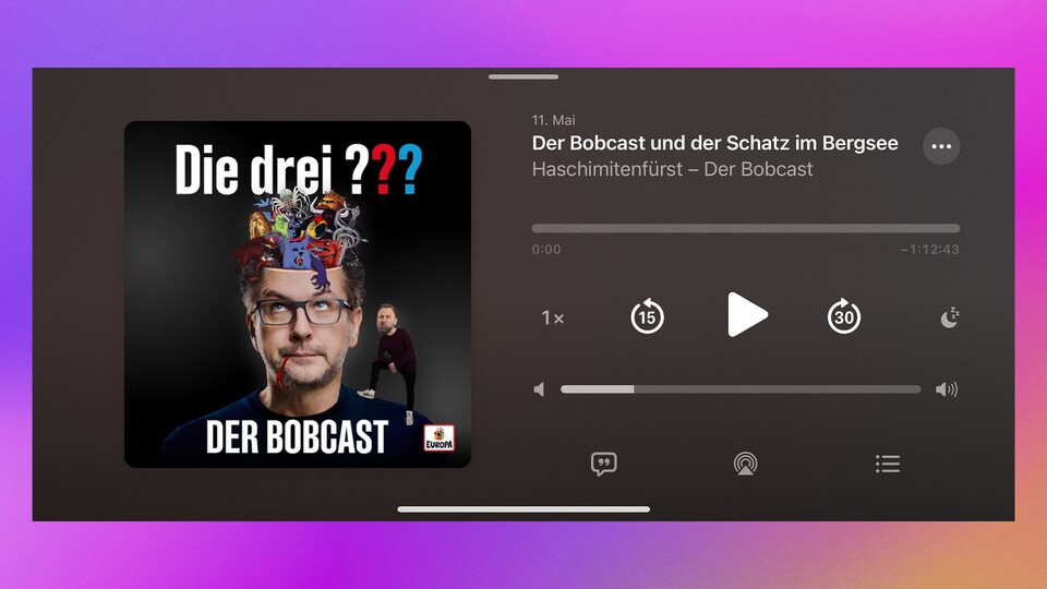 Die Podcast-App unterstützt endlich das Querformat. (Bildquelle: GameStar Tech)