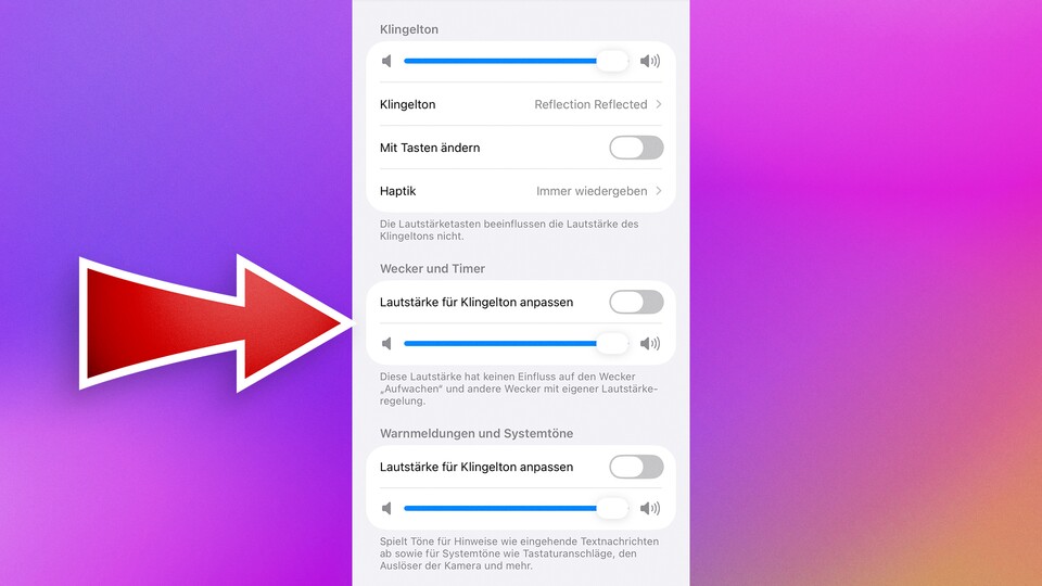 Der Wecker bekommt mit iOS 27 endlich eine grundlegende Funktion, die mir schon seit vielen Jahren fehlt: einen eigenen Lautstärkeregler. (Bildquelle: GameStar Tech)