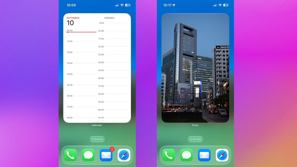Für Widgets gibt es nun eine neue Größe, mit der ihr eine ganze Seite füllen könnt. (Bildquelle: GameStar Tech)