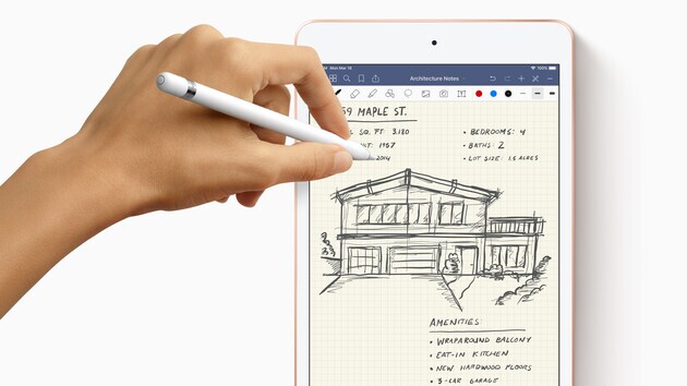 Apple hat das iPad mini nach über 3,5 Jahren aktualisiert, es unterstützt nun von Haus aus auch den Apple Pencil der 1. Generation. (Bild: Apple)