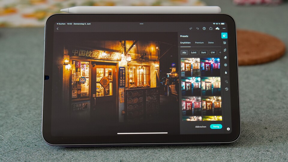 Bildbearbeitung klappt auch auf dem iPad mini gut. Ich nutze dazu Adobe Lightroom. (Bild: GameStar Tech)