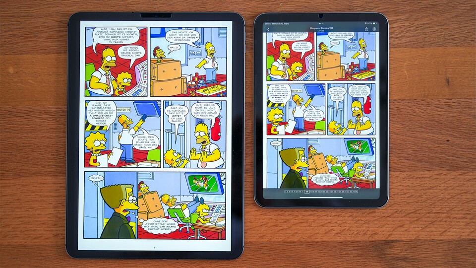 Comics oder Magazine sehen auf dem Tablet-Bildschirm richtig gut aus. (BIld: GameStar Tech)