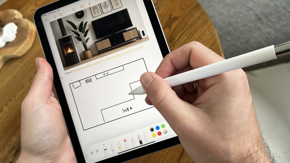 Kleine Kritzeleien oder Skizzen sowie handschriftliche Notizen sind auf dem iPad mini kein Problem. (Bildquelle: Mirco KämpferGameStar Tech)