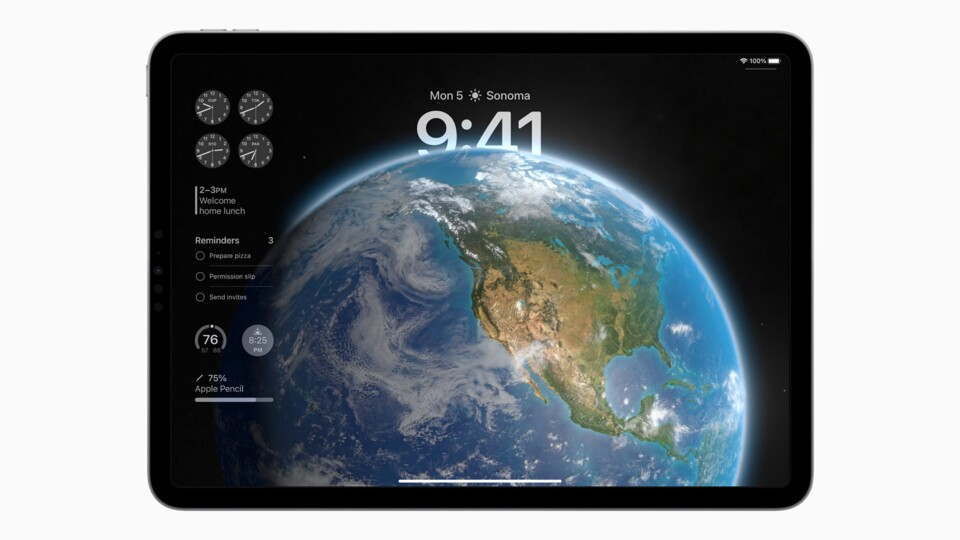 Die Widgets werden mit iPadOS 17 endlich interaktiv. (Bild: Apple)