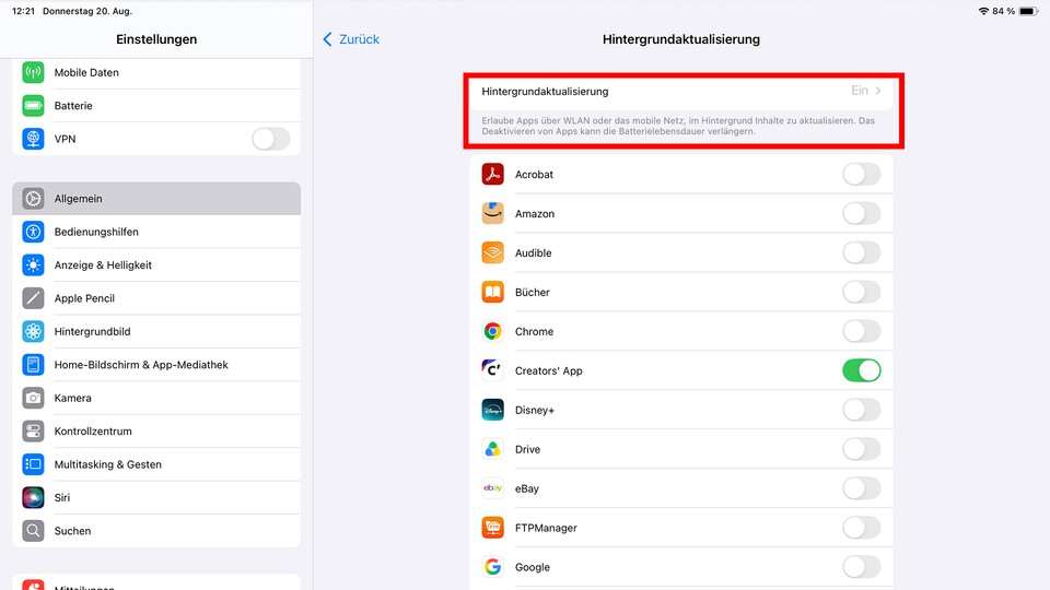 Zahlreiche Apps und Spiele aktualisieren sich ungefragt im Hintergrund. Ihr könnt das allerdings einschränken oder ganz abschalten. (Bildquelle: GameStar Tech)