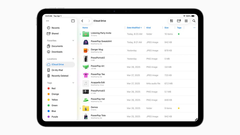 Apple bohrt die Dateien-App auf dem iPad ordentlich auf.