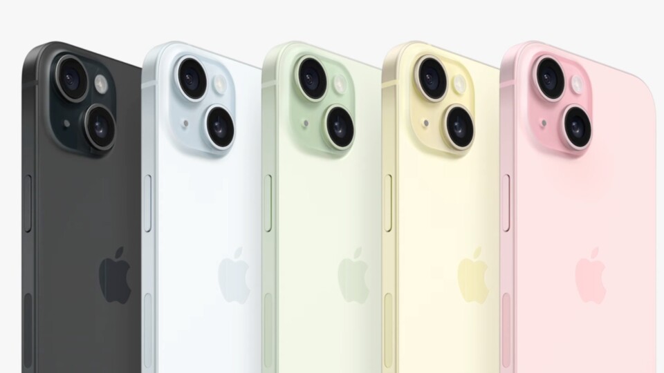 Alle Farben der iPhone 15-Modelle - Neu ist ein pinkes Standardmodell.