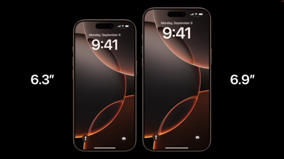 Das iPhone 16 sowie iPhone 16 Pro Max sind ein paar Zoll größer geworden.