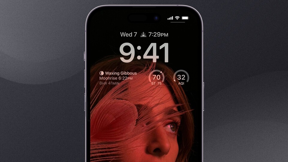 Ähnlich wie beim iPhone: Beim Always-On-Display kann das Bild abgedunkelt sichtbar bleiben.