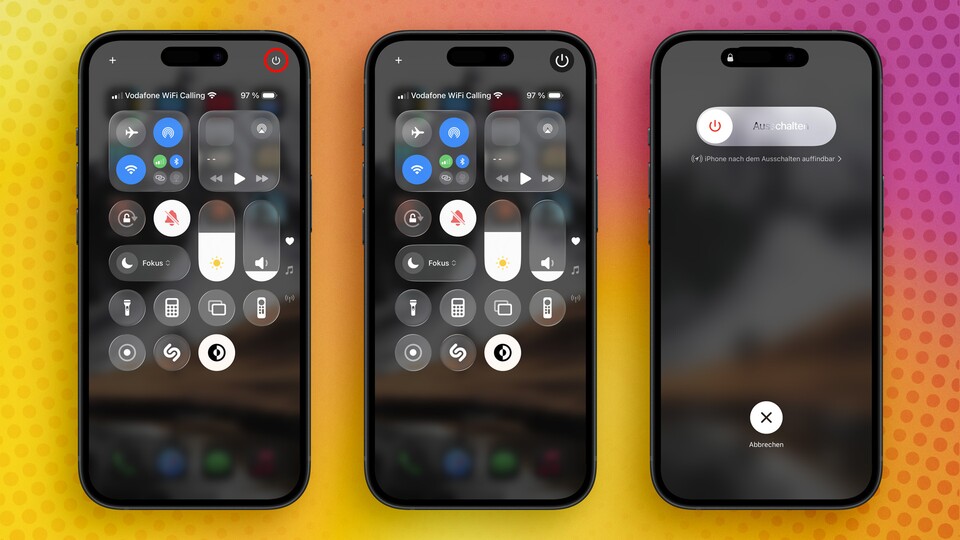 Der digitale Power-Button ist vor rund zwei Jahren in den Schnelleinstellungen hinzugekommen. (Bild: Skymakers Design)