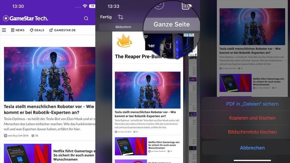 Apple iOS 16 Screenshots auf dem iPhone sind nützlicher, als ihr