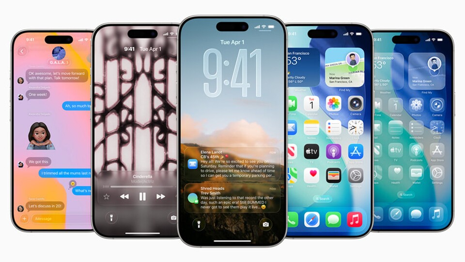 Selbst heute zeigt die Uhrzeit bei Pressefotos 9:41 Uhr an. (Bild: Apple)