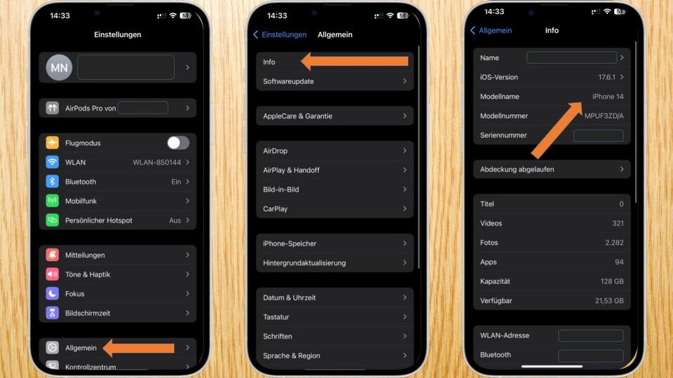 Ihr könnt in eurem iPhone schnell und einfach die aktuelle iOS-Version und euer Modell herausfinden.