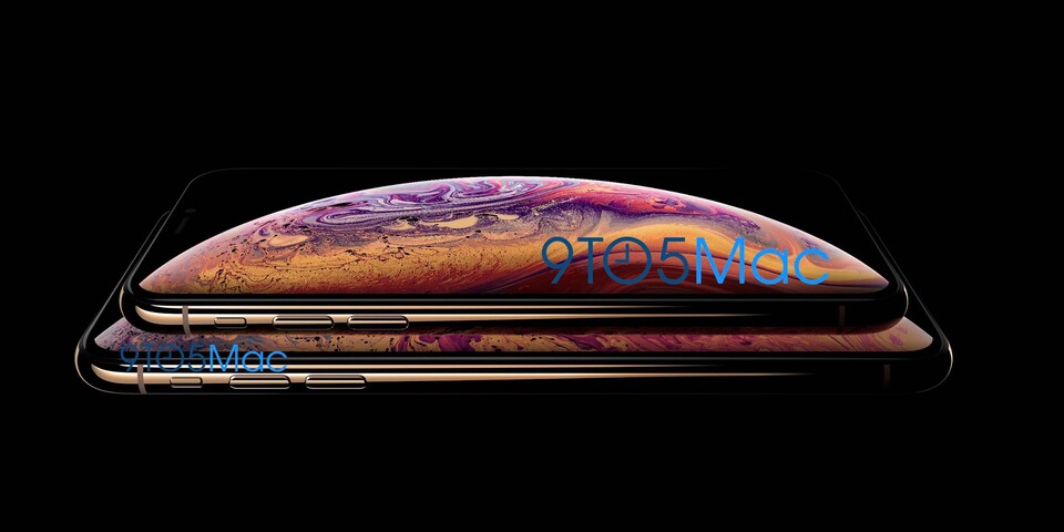 Ein angebliches Renderbild der neuen iPhone Xs. ohne das günstigere LCD-Modell. (Bildquelle: 9to5Mac.com)