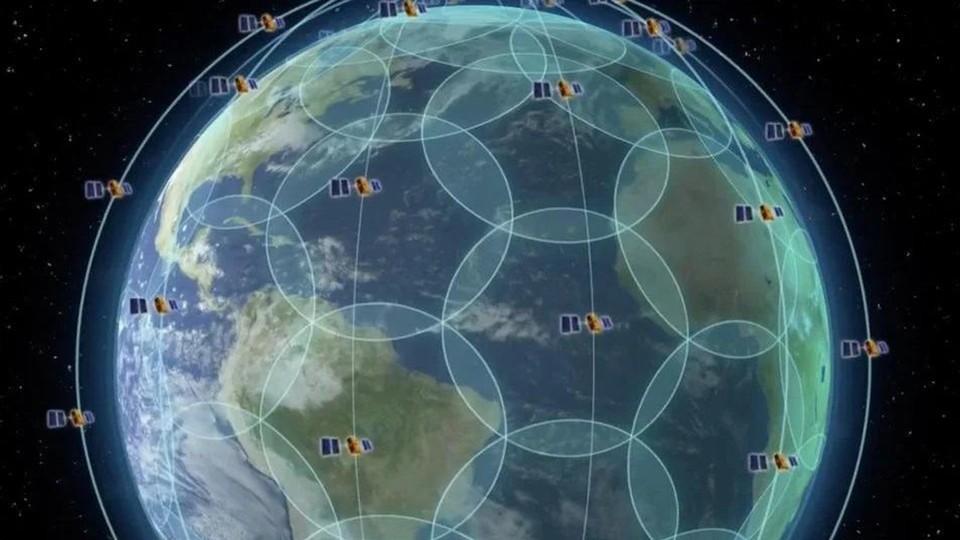 Insgesamt 66 Iridium Satelliten umkreisen die Erde.