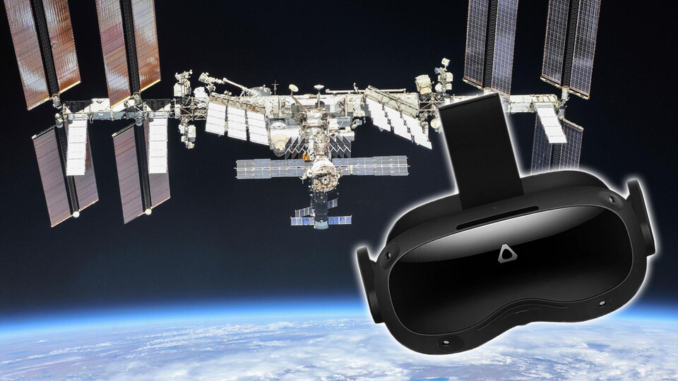 Verkehrte Welt: Während wir auf der Erde gerne in fremde VR-Welten abtauchen, nutzen die Astronauten der ISS das Gerät genau andersherum und kehren virtuell zurück nach Hause. (Symbolbild, Quelle: NASA und HTC Vive)