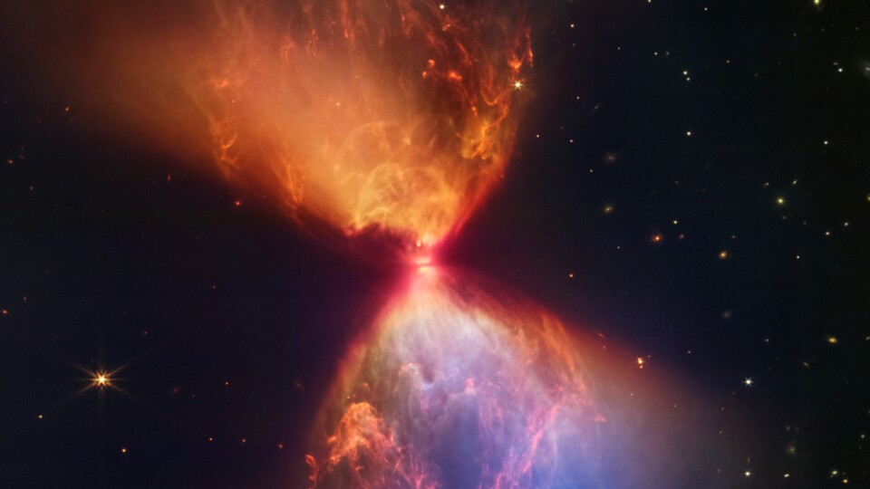 8. Geburtsstakel eines neuen Sternes. Quelle: NASA, ESA, CSA, STScI