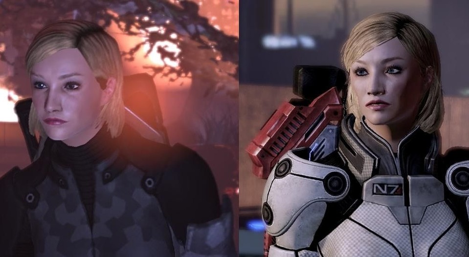Petras Shepard in Mass Effect und in Mass Effect 2. Klar, in Teil 2 sah sie hübscher aus, aber deswegen war sie nicht gleich besser.