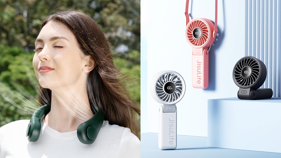 Ein Nackenventilator ist eine der besten Möglichkeiten, einen kühlen Kopf zu bewahren. Ein klassischer Handventilator ist dafür aber vielseitiger anwendbar.
