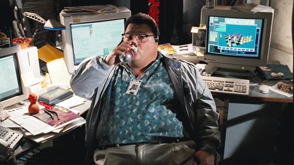 Dennis Nedry undermined Jurassic Park's security system.  But how good is he really?  (Image: Universal)